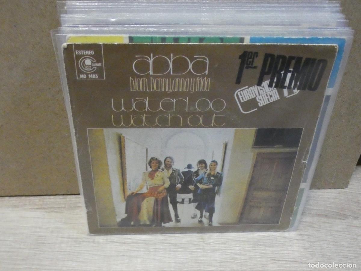 Discos de vinilo: ARKANSAS1980 EXPRO DISCO 7 PULGADAS ESTADO DECENTE ABBA WATERLOO WATCH OUT