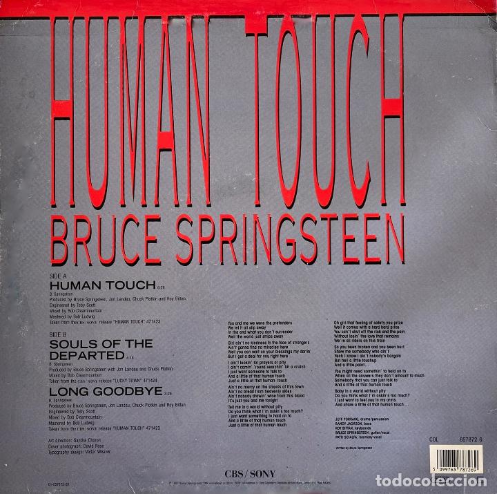 Discos de vinilo: BRUCE SPRINGSTEEN, HUMAN TOUCH. MAXISINGLE CBS ESPA&Ntilde;A 3 TEMAS - Foto 2