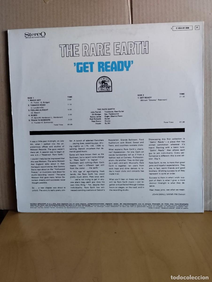 Discos de vinilo: RARE EARTH ---- GET READY - Foto 2