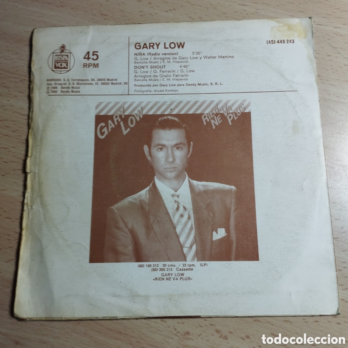 Discos de vinilo: Single 7&rdquo; Gary Low 1985 Ni&ntilde;a + Dont Shout - Foto 2