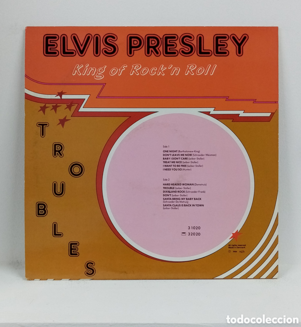 Discos de vinilo: ELVIS PRESLEY &rdquo;TROUBLES&rdquo; LP. COMP. DENMARK. 1984. VG++ - Foto 2