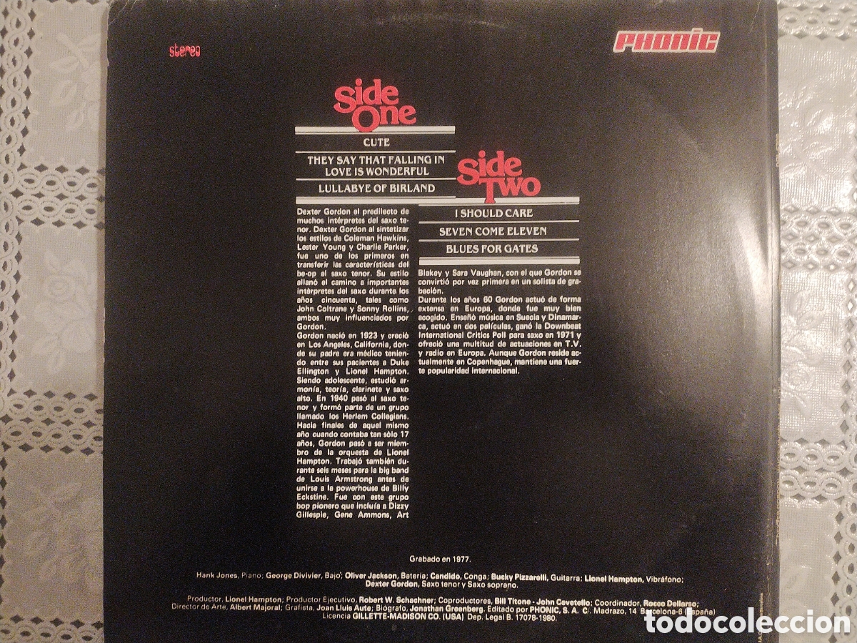 Discos de vinilo: Dexter Gord&oacute;n LP - Foto 2