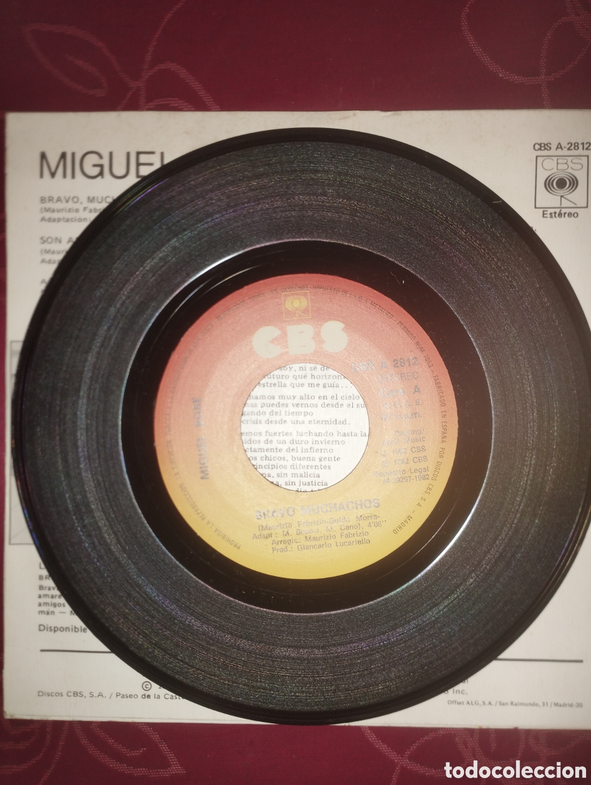 Discos de vinilo: Miguel Bos&eacute; bravo muchachos - Foto 3