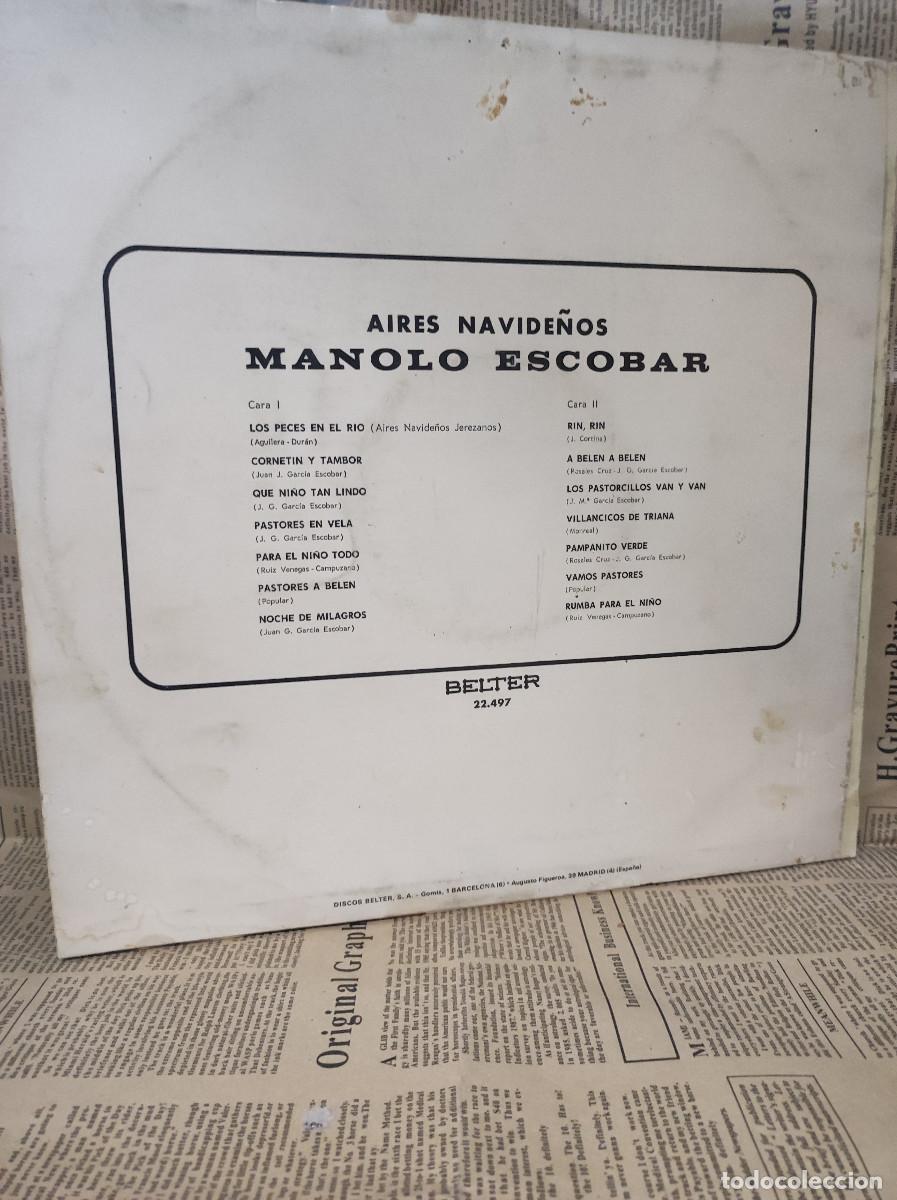 Discos de vinilo: Manolo Escobar &ndash; Aires Navide&ntilde;os - Foto 2