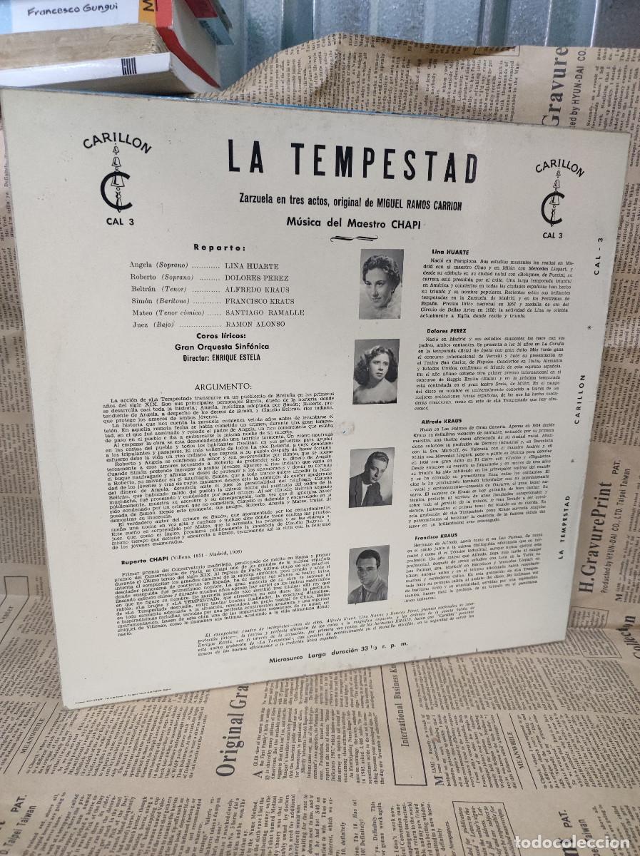 Discos de vinilo: Miguel Ramos Carri&oacute;n, Chap&iacute; &ndash; La Tempestad - Foto 2