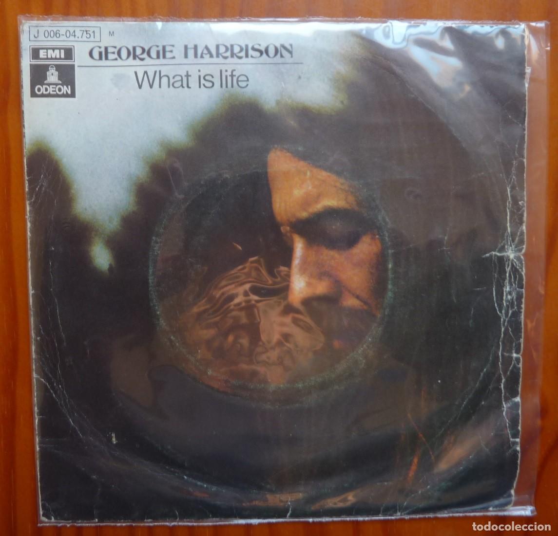 Discos de vinilo: GEORGE HARRISON / WHAT IS LIFE / 1971/ SINGLE - Foto 1