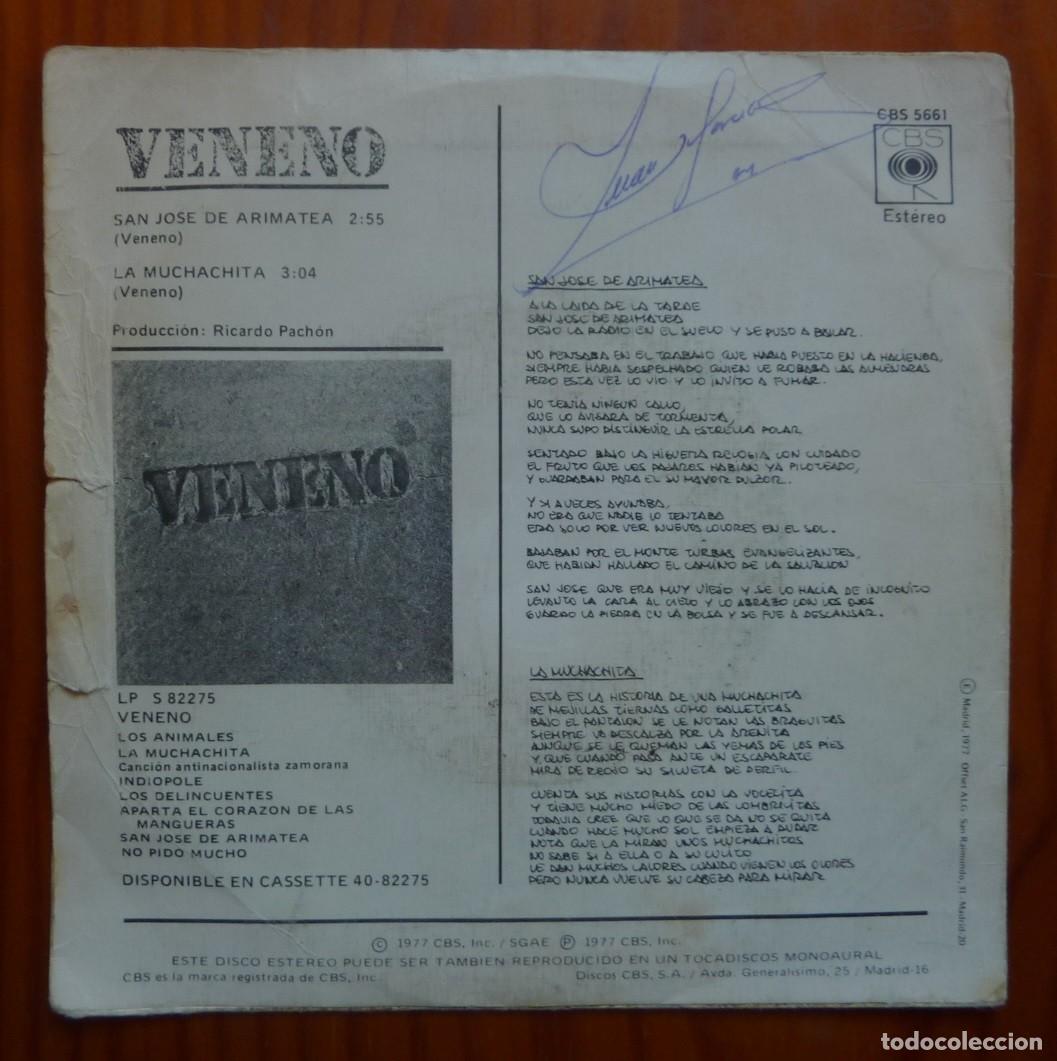 Discos de vinilo: VENENO / SAN JOSE DE ARIMATEA / 1977 / SINGLE - Foto 2