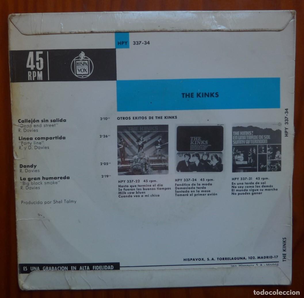 Discos de vinilo: THE KINKS / CALLEJON SIN SALIDA+3 / 1966 / EP - Foto 2