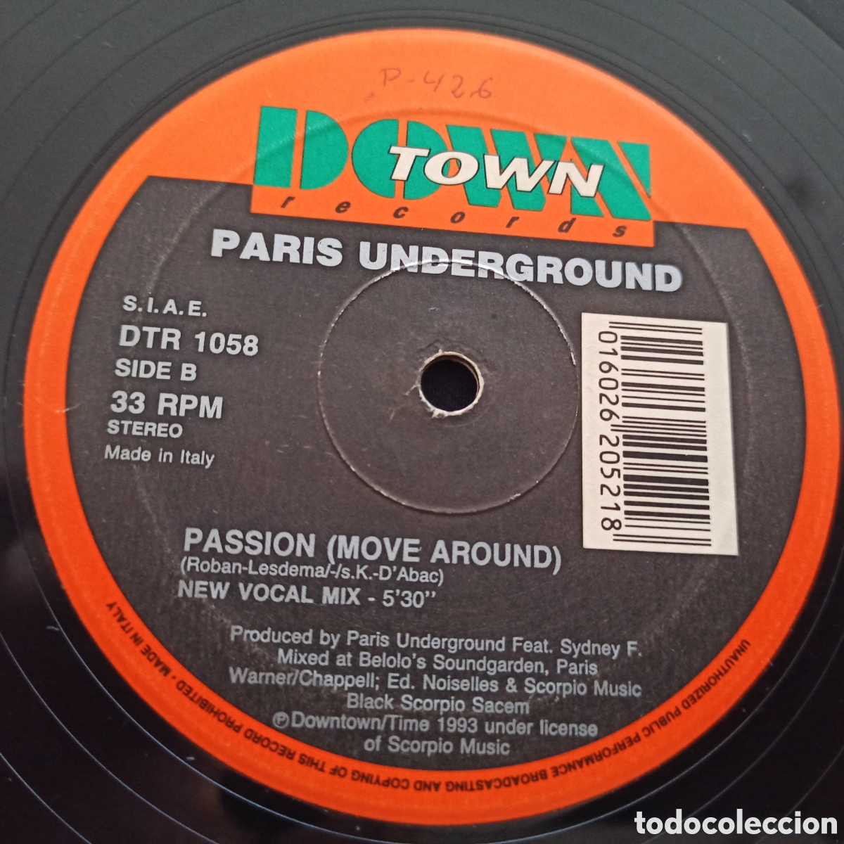 Discos de vinilo: Paris Underground - Passion (Move Around) (12&rdquo;) - Foto 2
