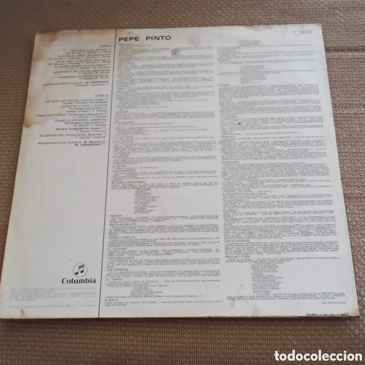 Discos de vinilo: Pepe Pinto - Pepe Pinto (LP, Comp) - Foto 2