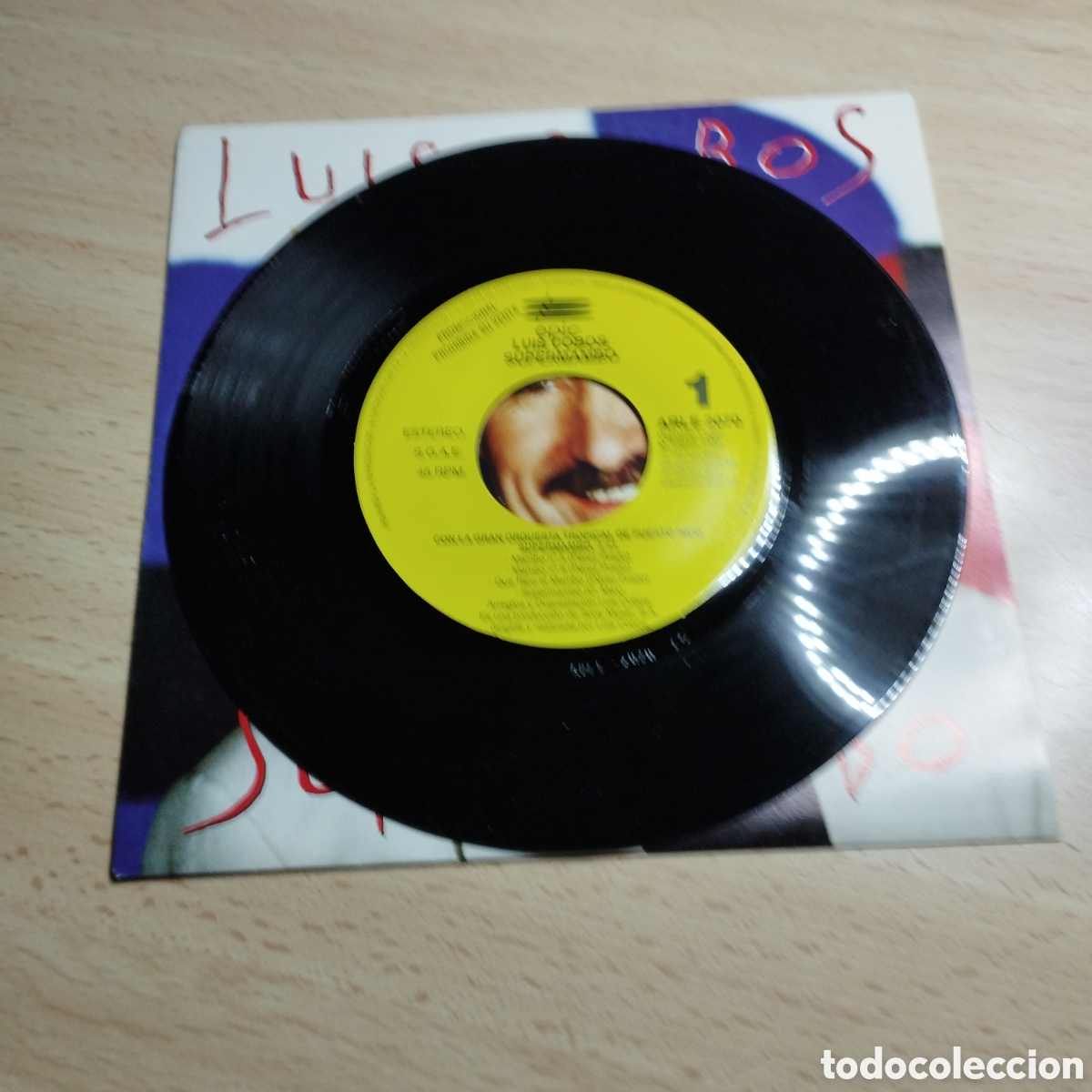 Discos de vinilo: Single 7&rdquo; PROMO a una cara Luis Cobos 1993 Supermambo - Foto 4