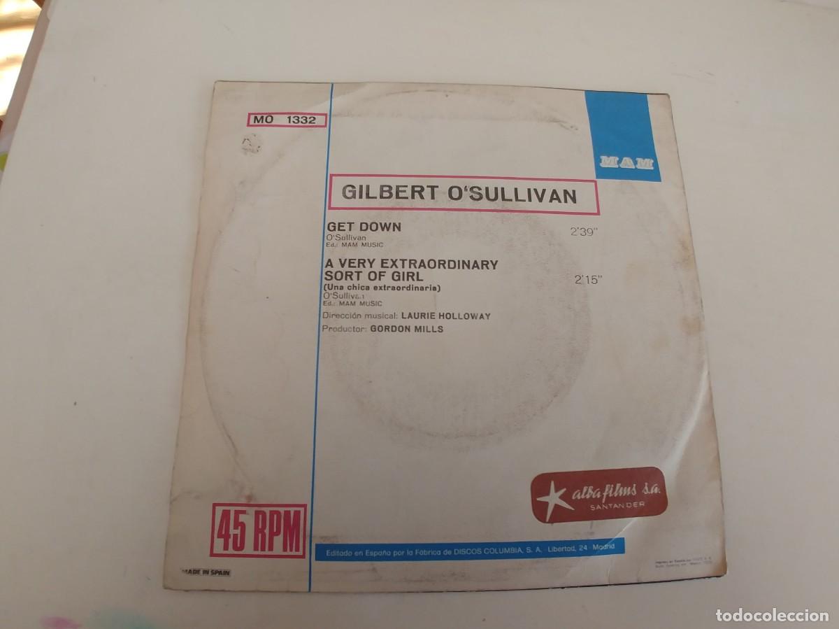 Discos de vinilo: GILBERT O&acute;SULLIVAN-SINGLE GET DOWN - Foto 2