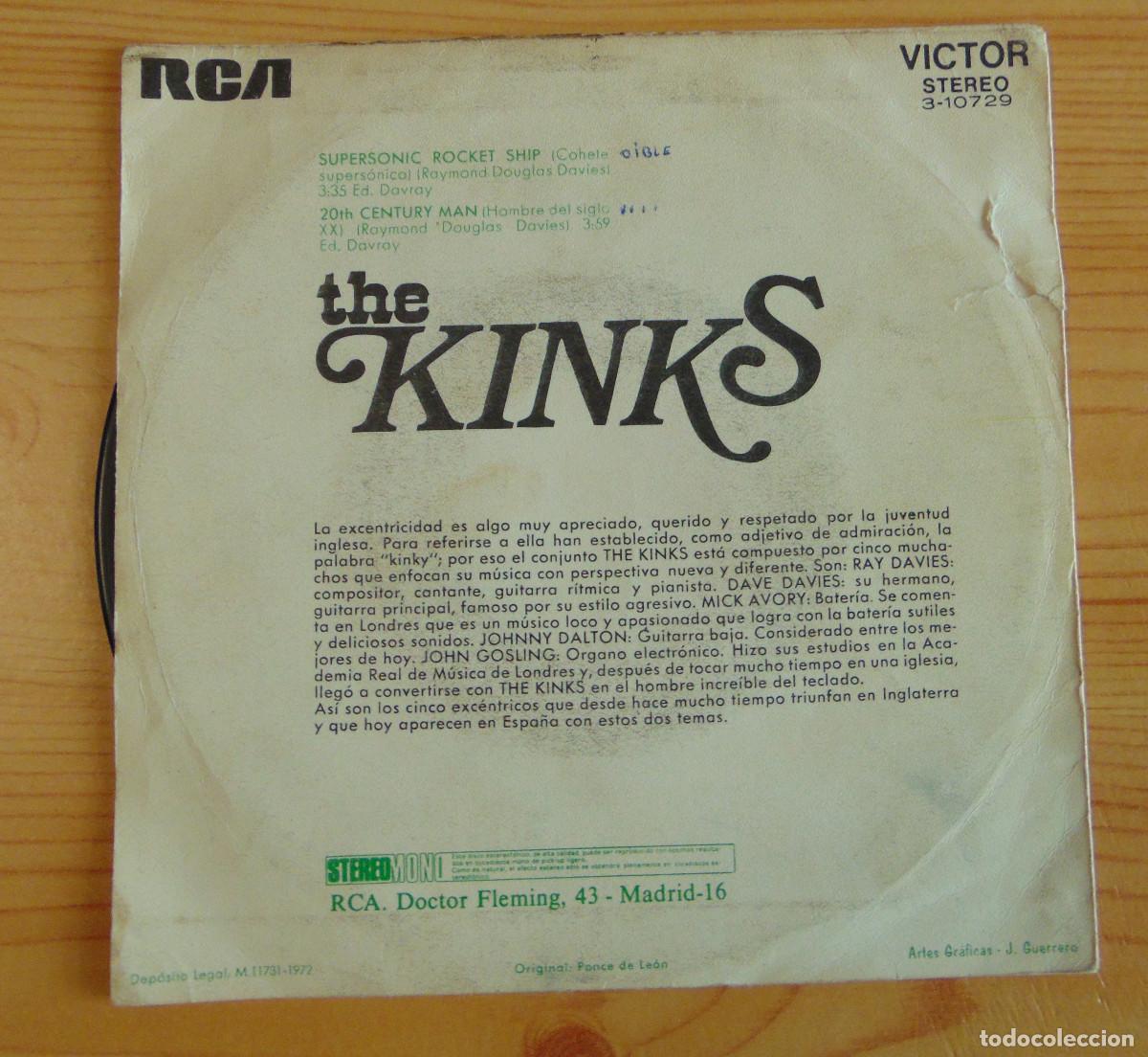 Discos de vinilo: The Kinks &ndash; Supersonic Rocket Ship - SINGLE 1972 - Foto 3