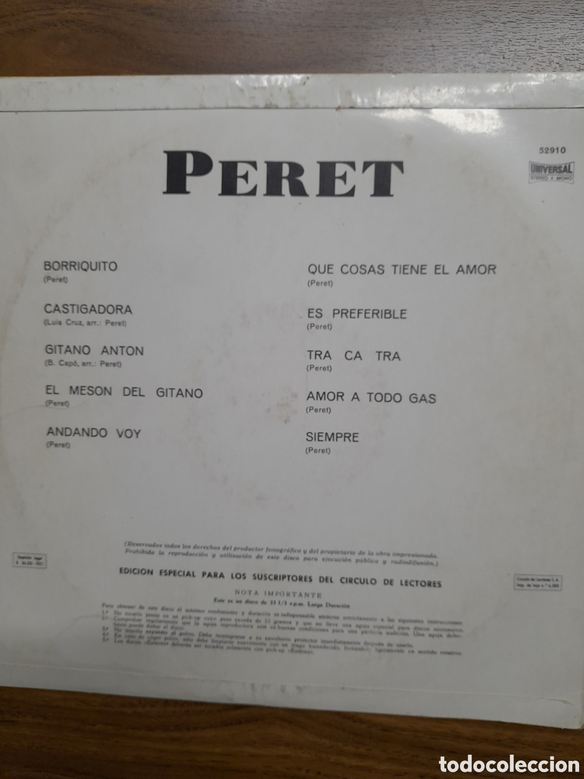 Discos de vinilo: PERET. Borriquito - Foto 2