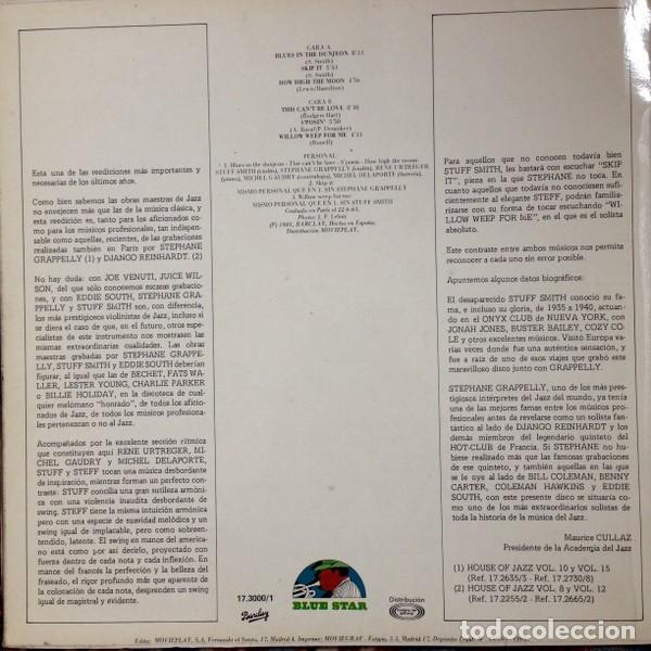 Discos de vinilo: Stuff Smith & St&eacute;phane Grappelly &ndash; Stuff And Steff - Foto 2