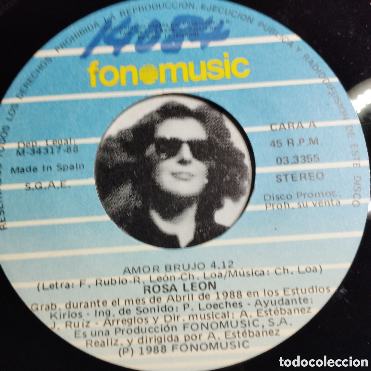 Discos de vinilo: Single 7&rdquo; PROMO. Rosa Le&oacute;n 1988 amor brujo - Foto 3