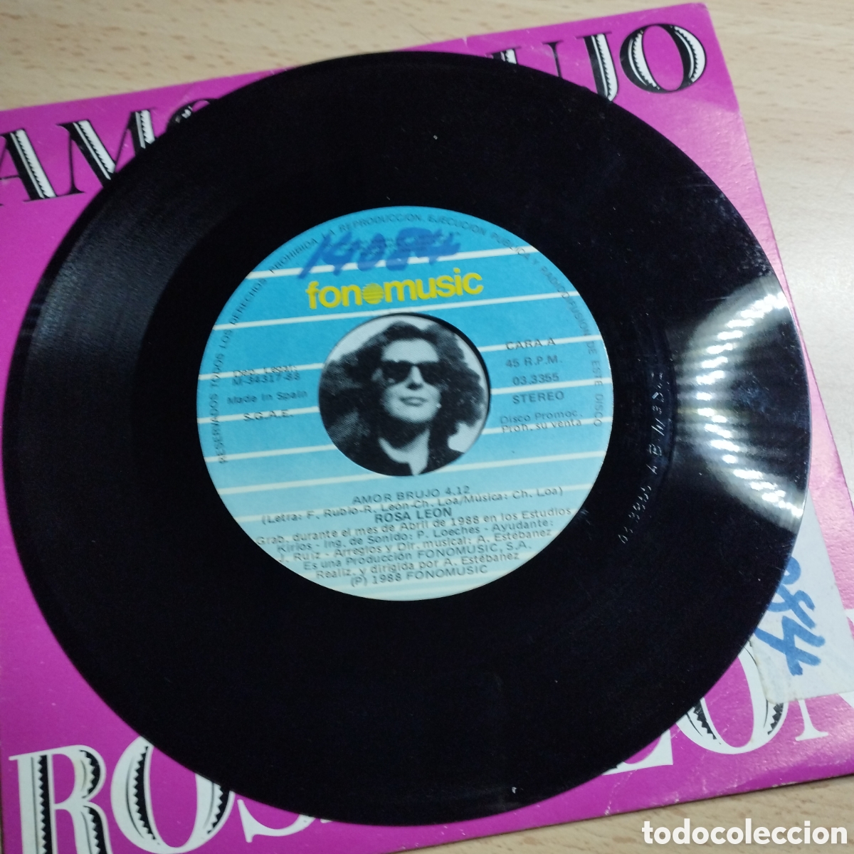 Discos de vinilo: Single 7&rdquo; PROMO. Rosa Le&oacute;n 1988 amor brujo - Foto 4