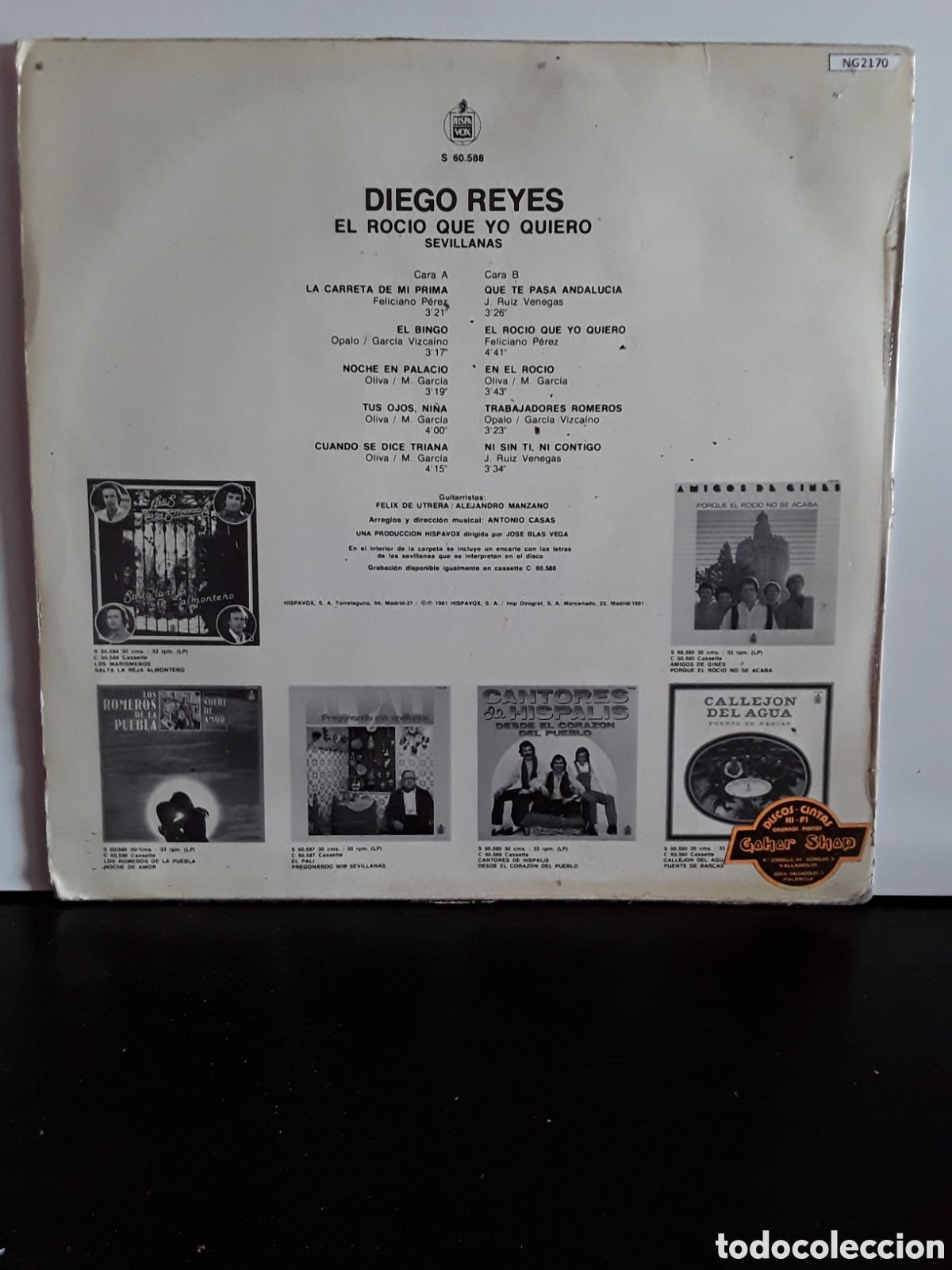 Discos de vinilo: Diego Reyes &lrm;&ndash; El Rocio Que Yo Quiero - Foto 2