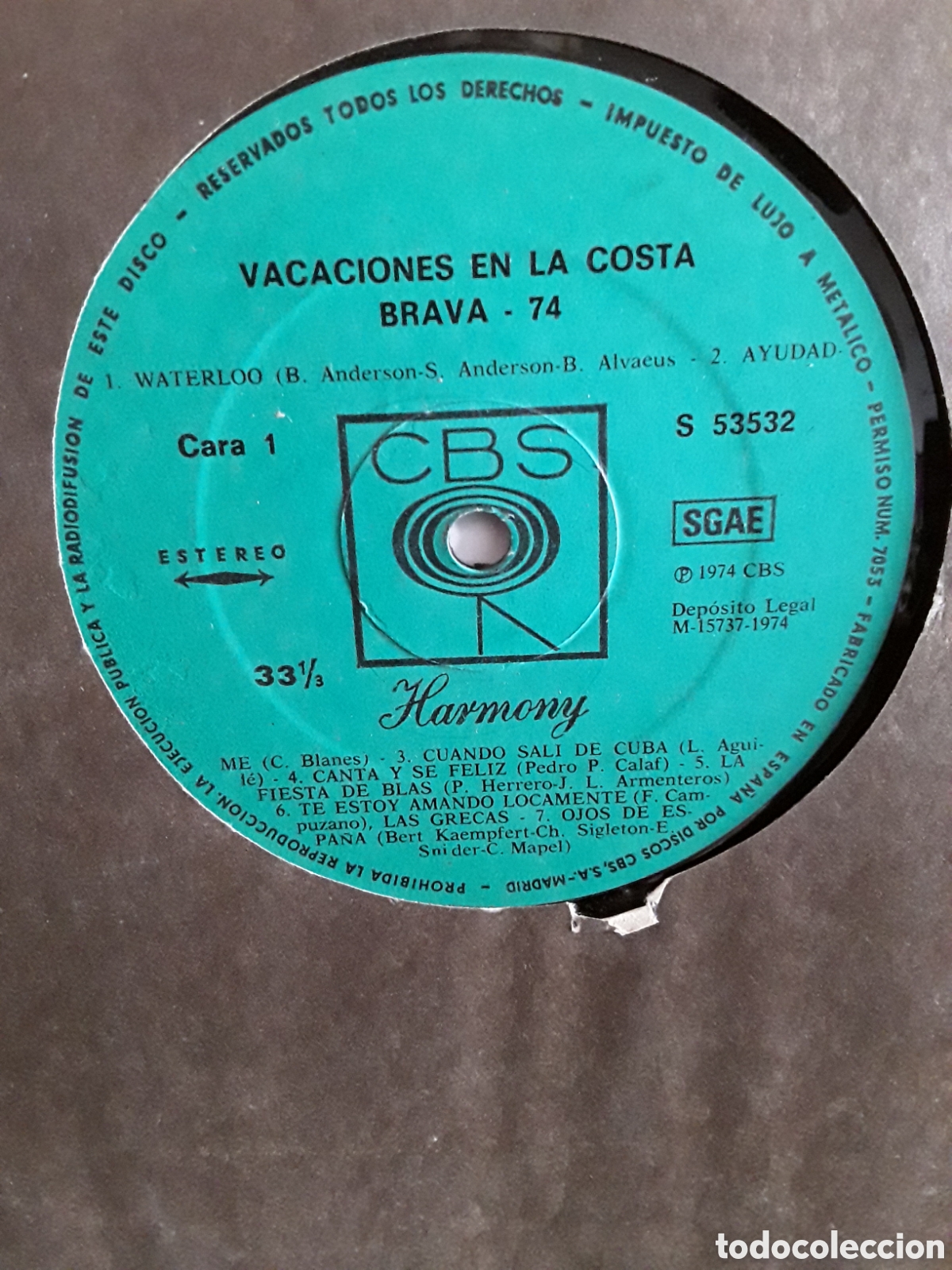 Discos de vinilo: Vacaciones En La Costa Brava - 74 - Foto 2