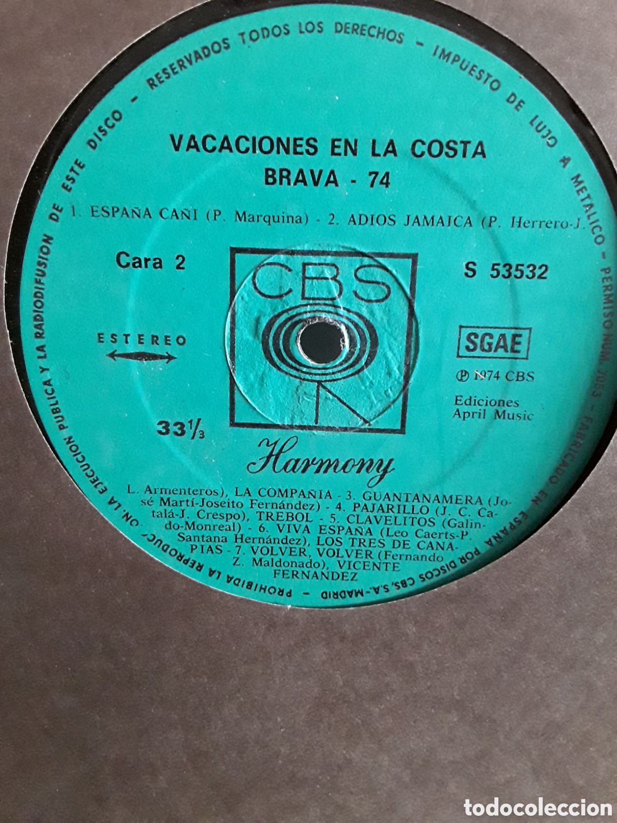 Discos de vinilo: Vacaciones En La Costa Brava - 74 - Foto 1