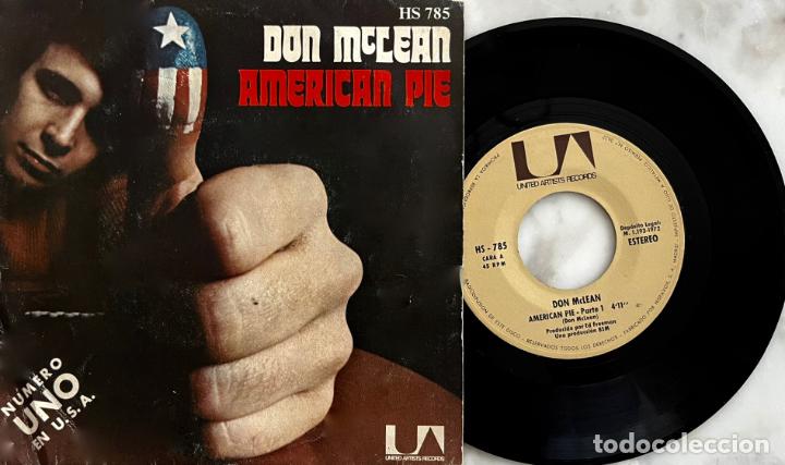 Discos de vinilo: DON McLEAN. AMERICAN PIE. SINGLE ORIGINAL ESPA&Ntilde;A - Foto 1