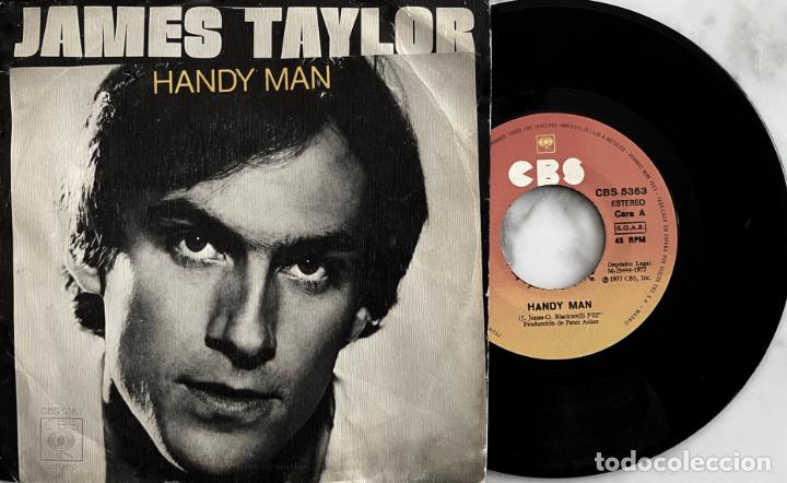 Discos de vinilo: JAMES TAYLOR. HANDY MAN. SINGLE ORIGINAL ESPA&Ntilde;A - Foto 1