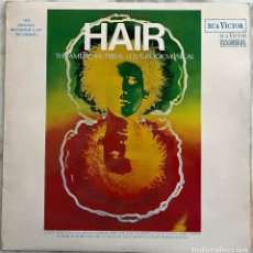 Discos de vinilo: HAIR, THE AMERICAN TRIBAL LOVE ROCK MUSICAL. ORIGINAL BROADWAY CAST RECORDING, LP RCA UK