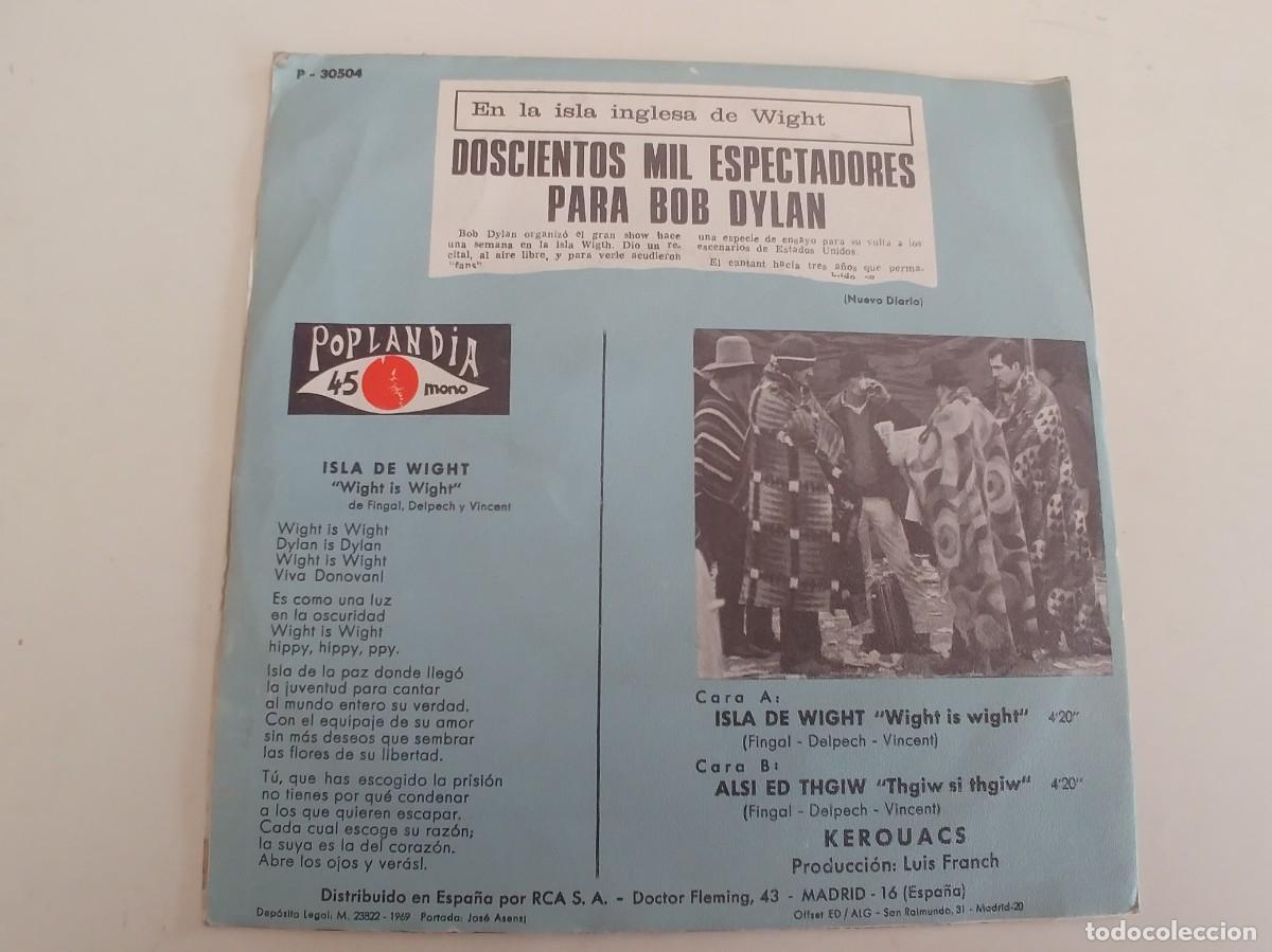 Discos de vinilo: KEROUACS-SINGLE ISLA DE WIGHT - Foto 2