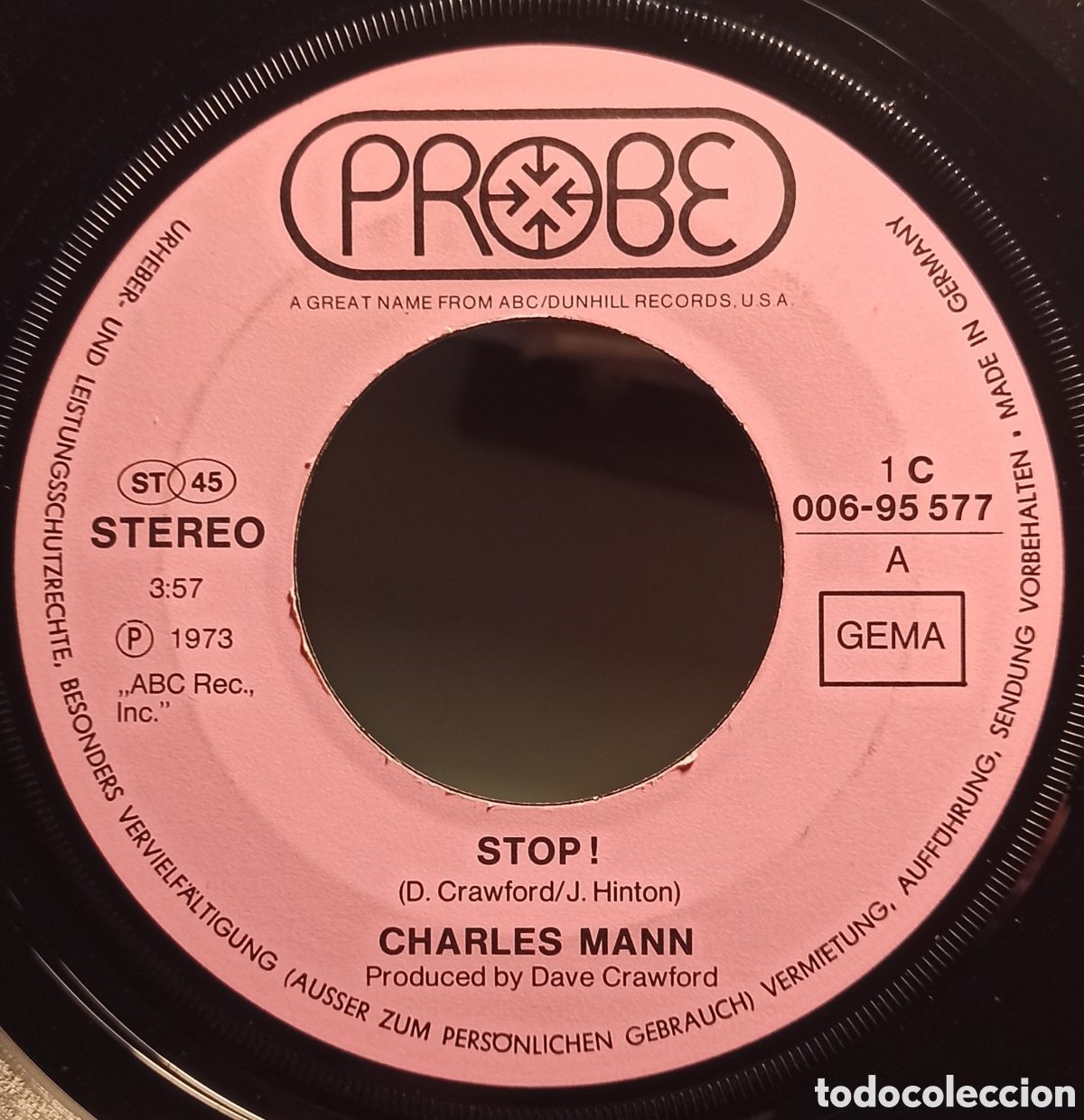 Discos de vinilo: Charles Mann &ndash; Stop! - Foto 1