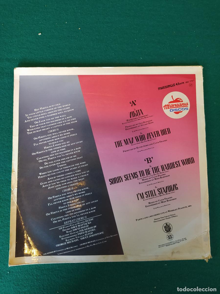 Discos de vinilo: Elton John &ndash; Nikita . - Foto 2