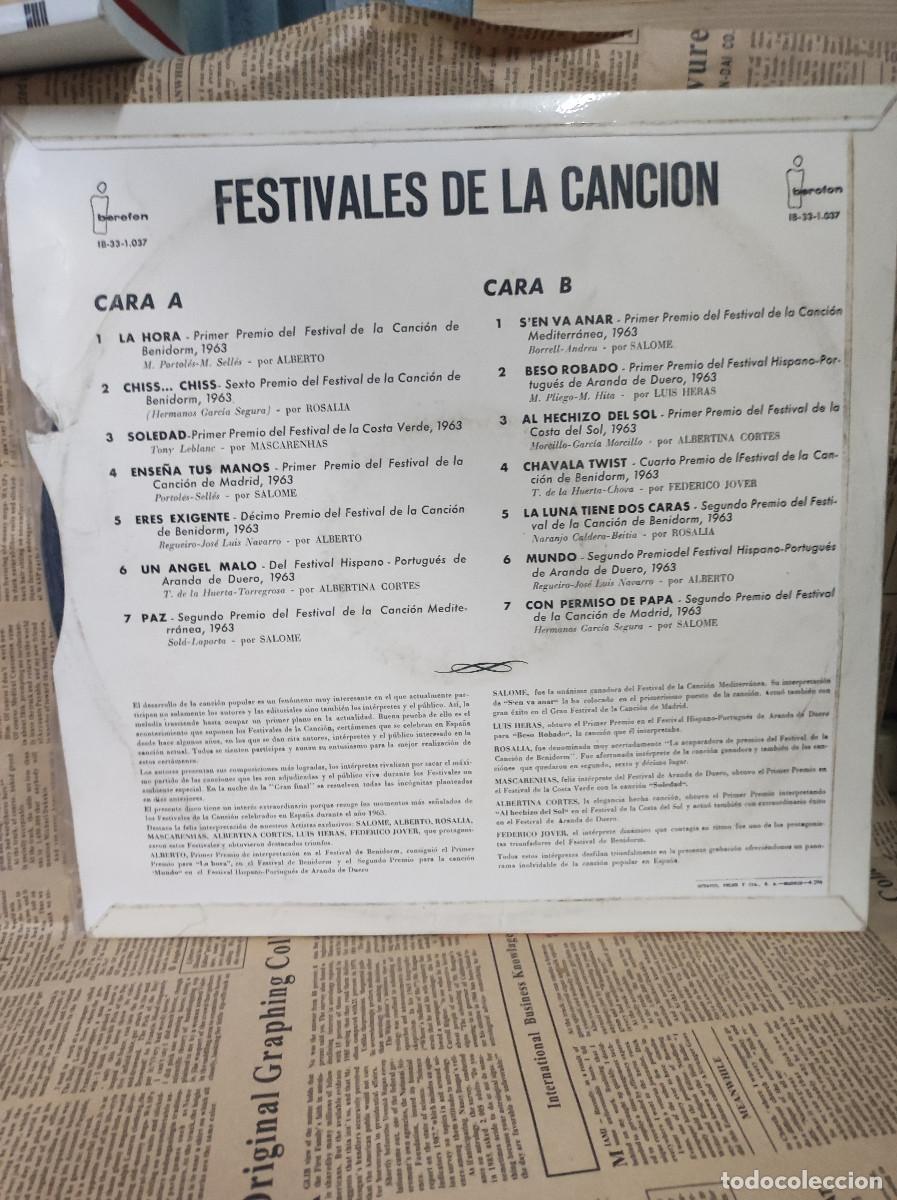 Discos de vinilo: Festivales De La Canci&oacute;n - Foto 2