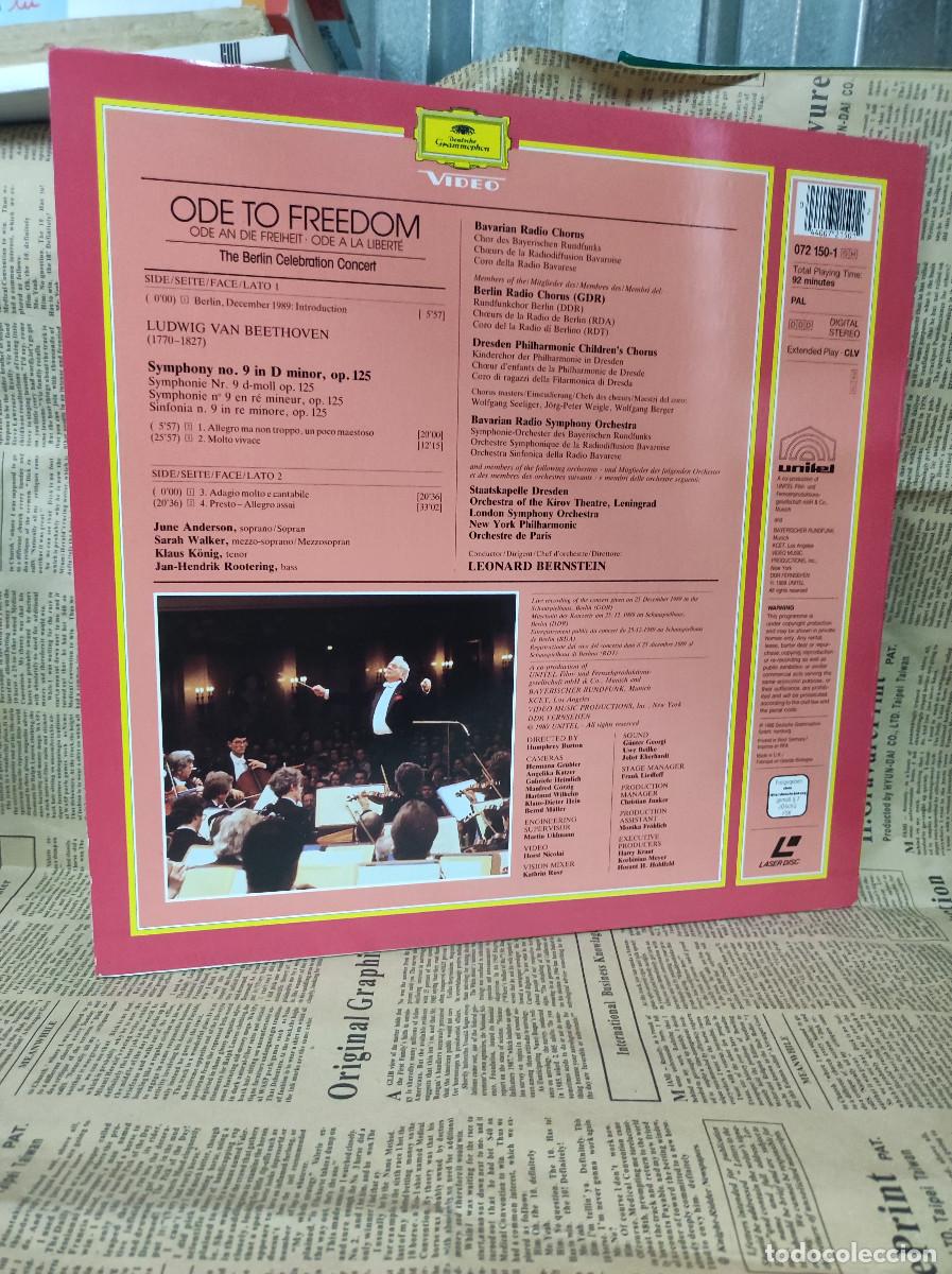 Discos de vinilo: LEONARD BERNSTEIN - ODE TO FREEDOM LASER DISC - Foto 3
