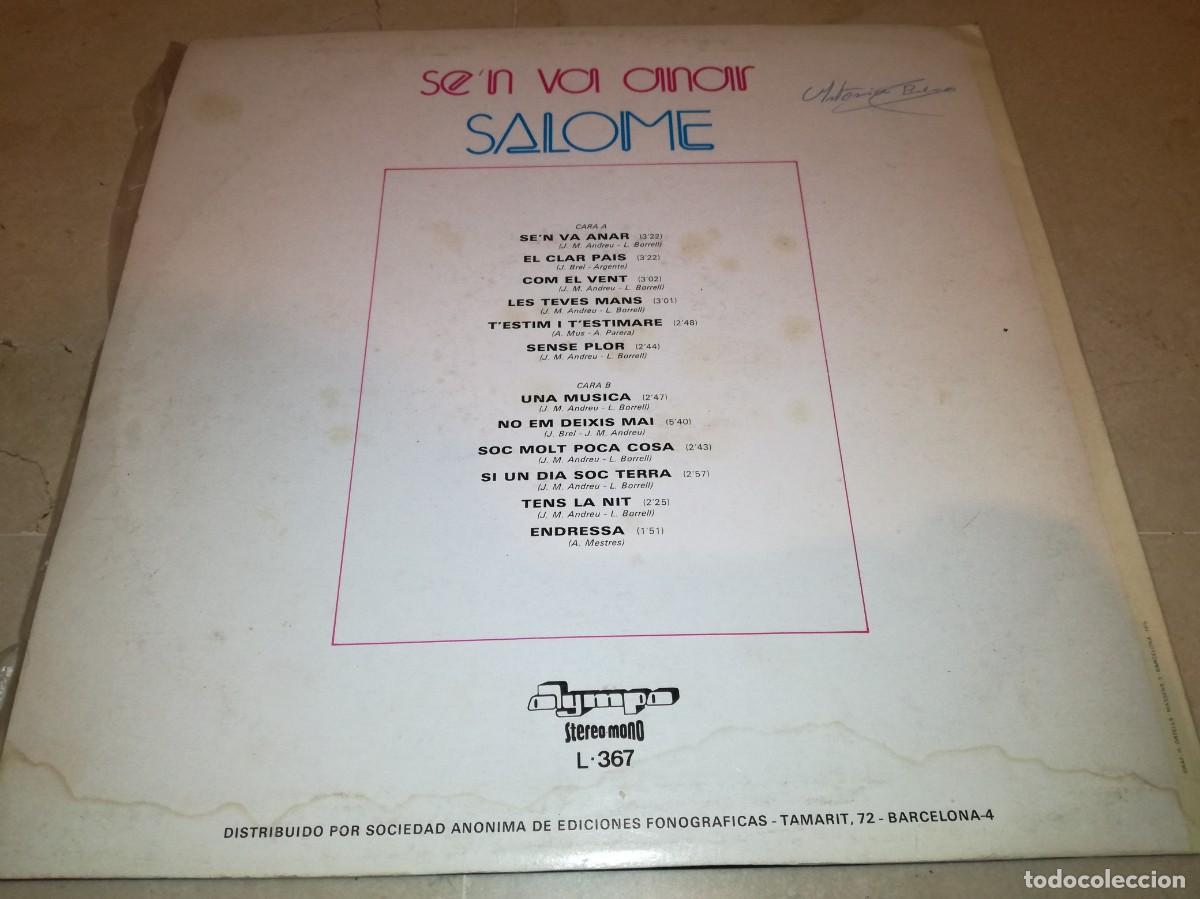 Discos de vinilo: SALOME-SE&acute;N VA ANAR-ORIGINAL 1975 - Foto 2
