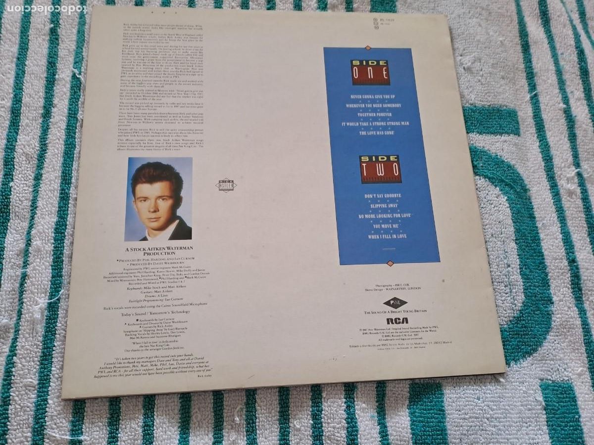 Discos de vinilo: LP RICK ASTLEY - Foto 2