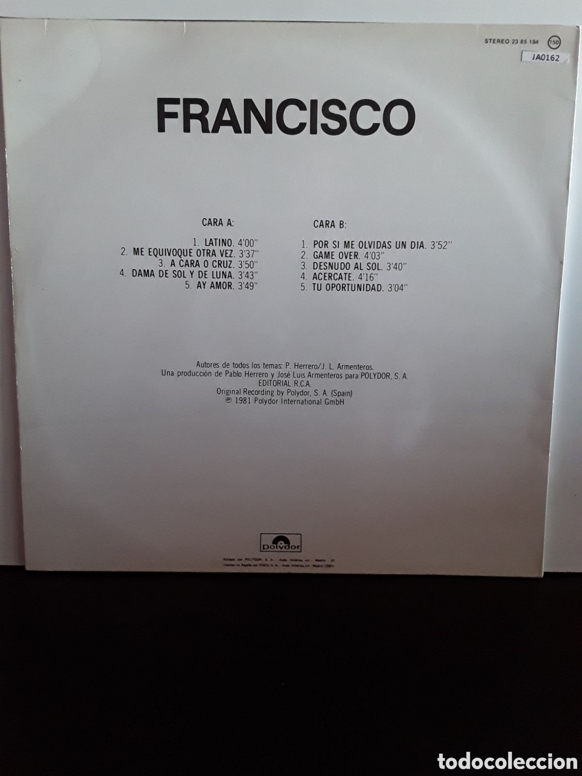 Discos de vinilo: Francisco &lrm;&ndash; Latino VINILO - Foto 2