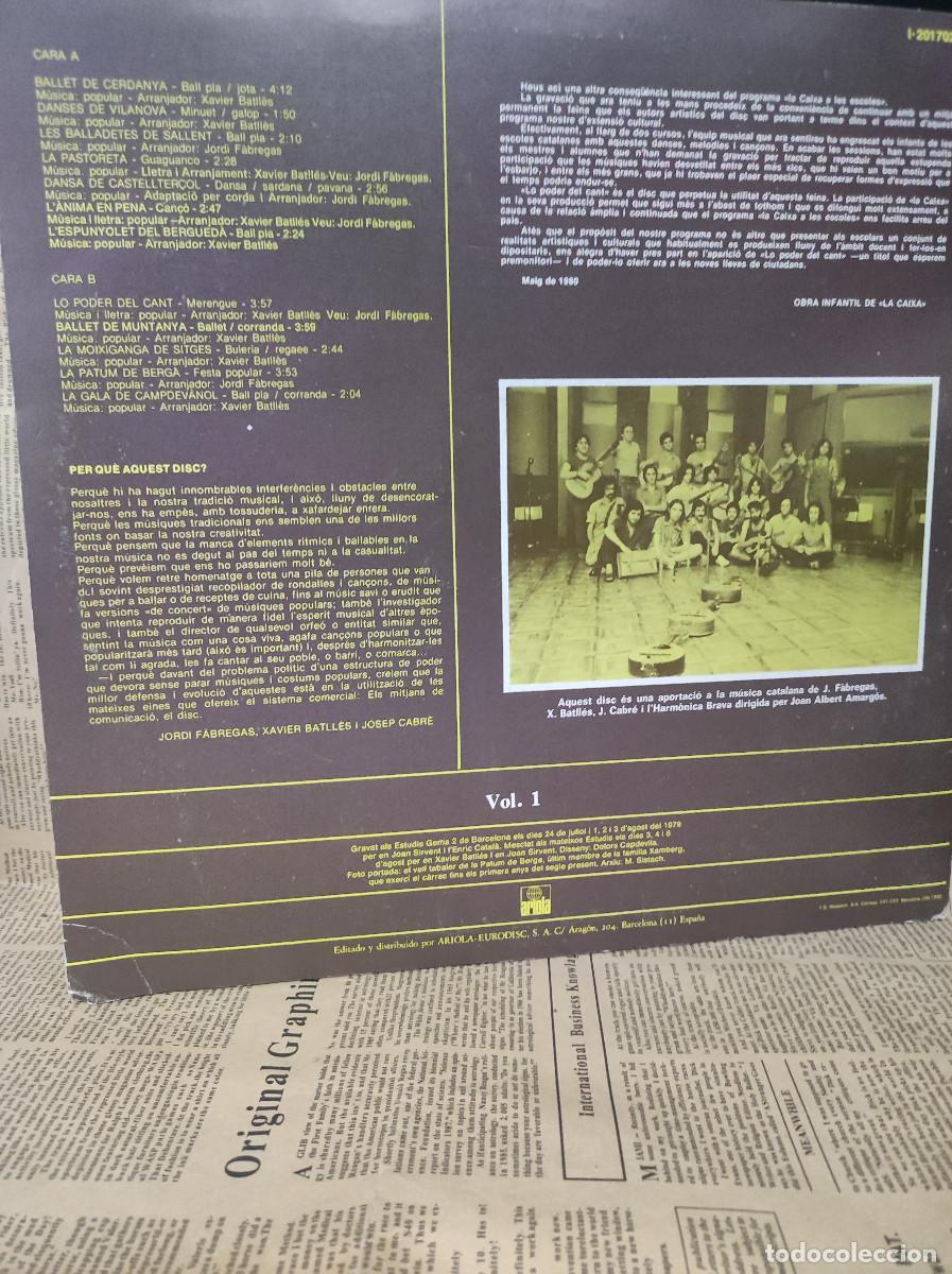 Discos de vinilo: Jordi F&agrave;bregas / Xavier Batll&eacute;s / Josep Cabr&eacute; I LHarm&ograve;nica Brava &ndash; Lo Poder Del Cant - Foto 2