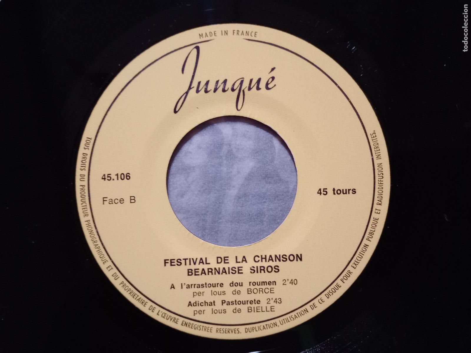 Discos de vinilo: Festival de la chansons Bearnais - Siros - Foto 3