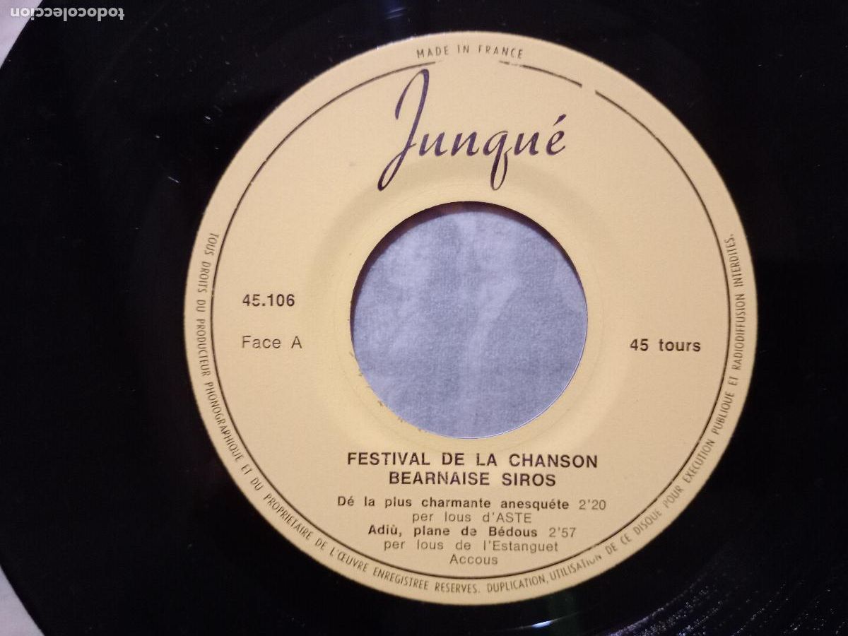 Discos de vinilo: Festival de la chansons Bearnais - Siros - Foto 4
