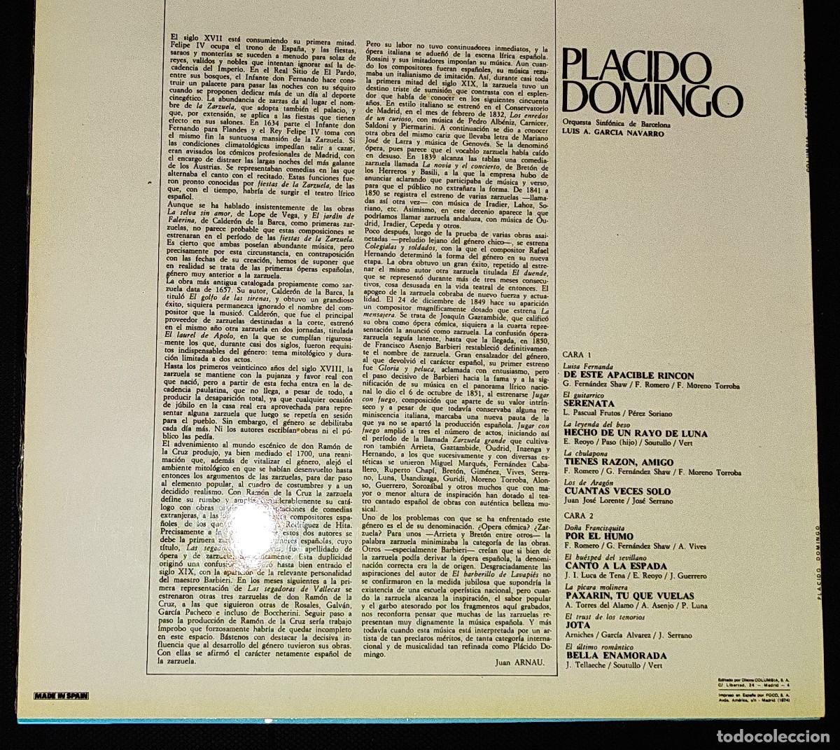 Discos de vinilo: DISCO PLACIDO DOMINGO - Foto 2