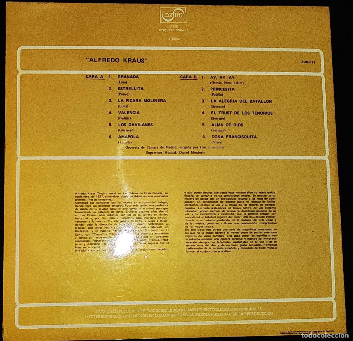 Discos de vinilo: 2 DISCOS (LP) ALFREDO KRAUS - Foto 5