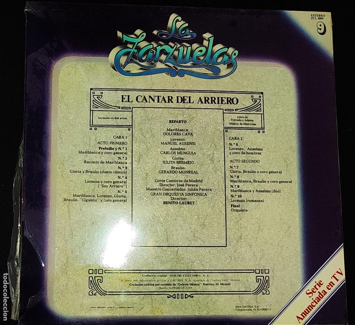 Discos de vinilo: DISCO LA ZARZUELA - Foto 3