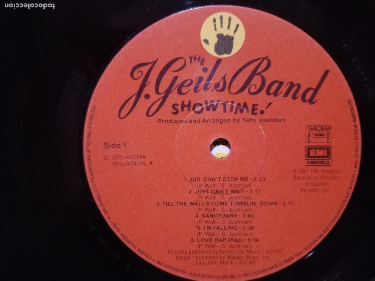Discos de vinilo: The J. Geils Band - showtime ! - Foto 5