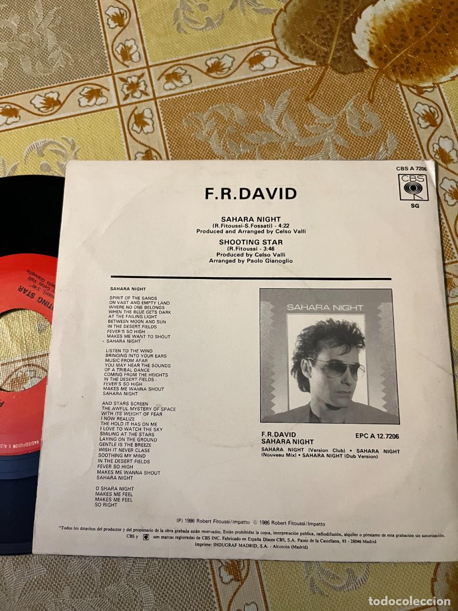 Discos de vinilo: F.R. David &lrm;&ndash; Sahara Night - Foto 2