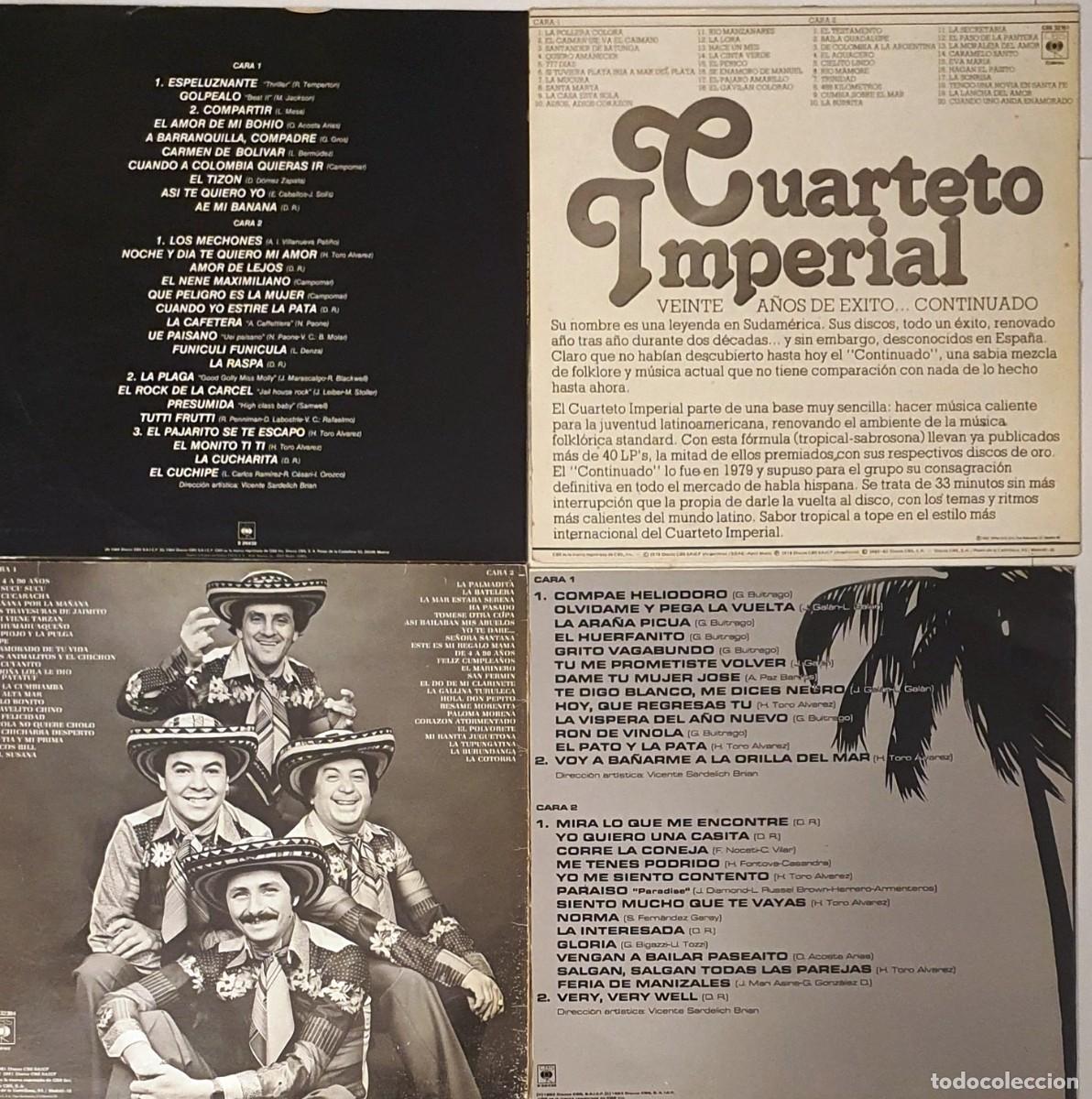 Discos de vinilo: LP CUARTETO IMPERIAL. 4 DISCOS. - Foto 2