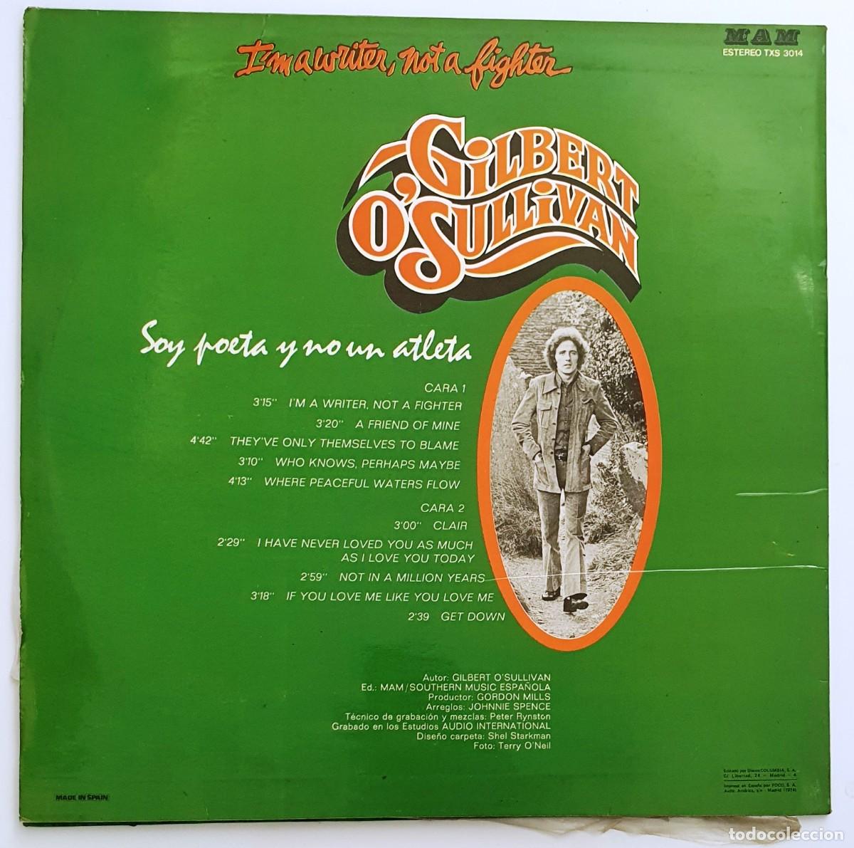 Discos de vinilo: LP GILBERT OSULLIVAN. - Foto 2