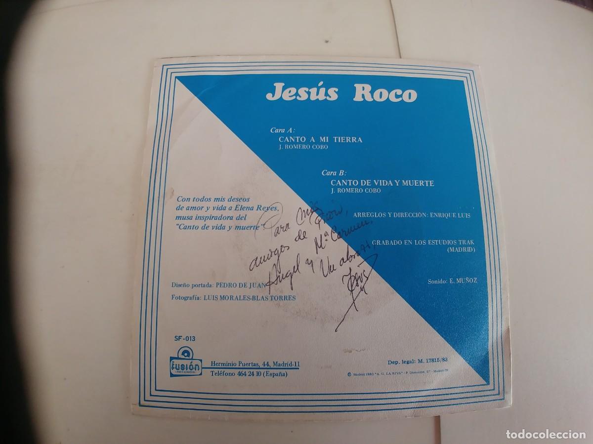 Discos de vinilo: JESUS ROCO-SINGLE CANTO A MI TIERRA - Foto 2