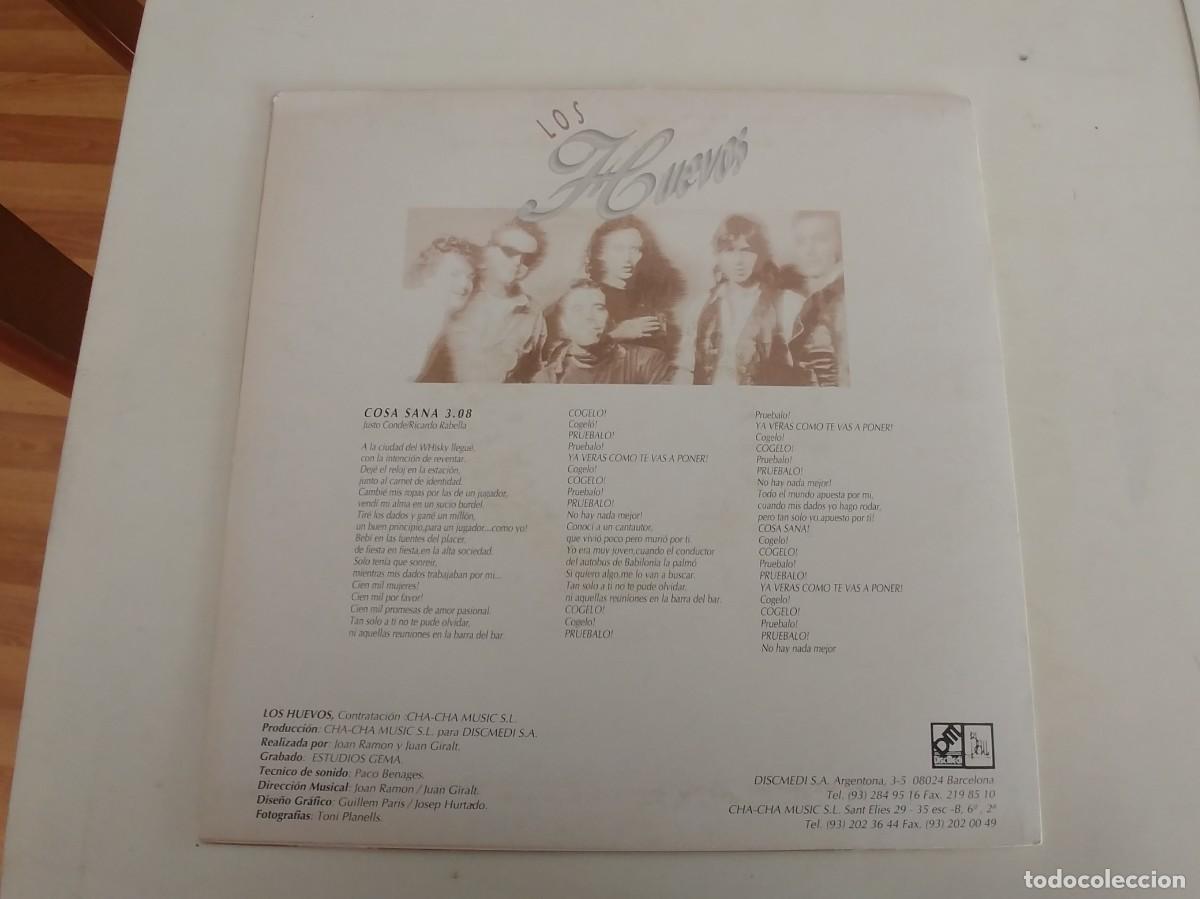Discos de vinilo: LOS HUEVOS-SINGLE COSA SANA-NUEVO - Foto 2