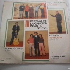 Discos de vinilo: SINGLE IV FESTIVAL DE LA CANCIÓN INFANTIL TVE. FANTASMAS A GO-GO. LA RUEDA.. BELTER 1970 (SEMINUEVO)