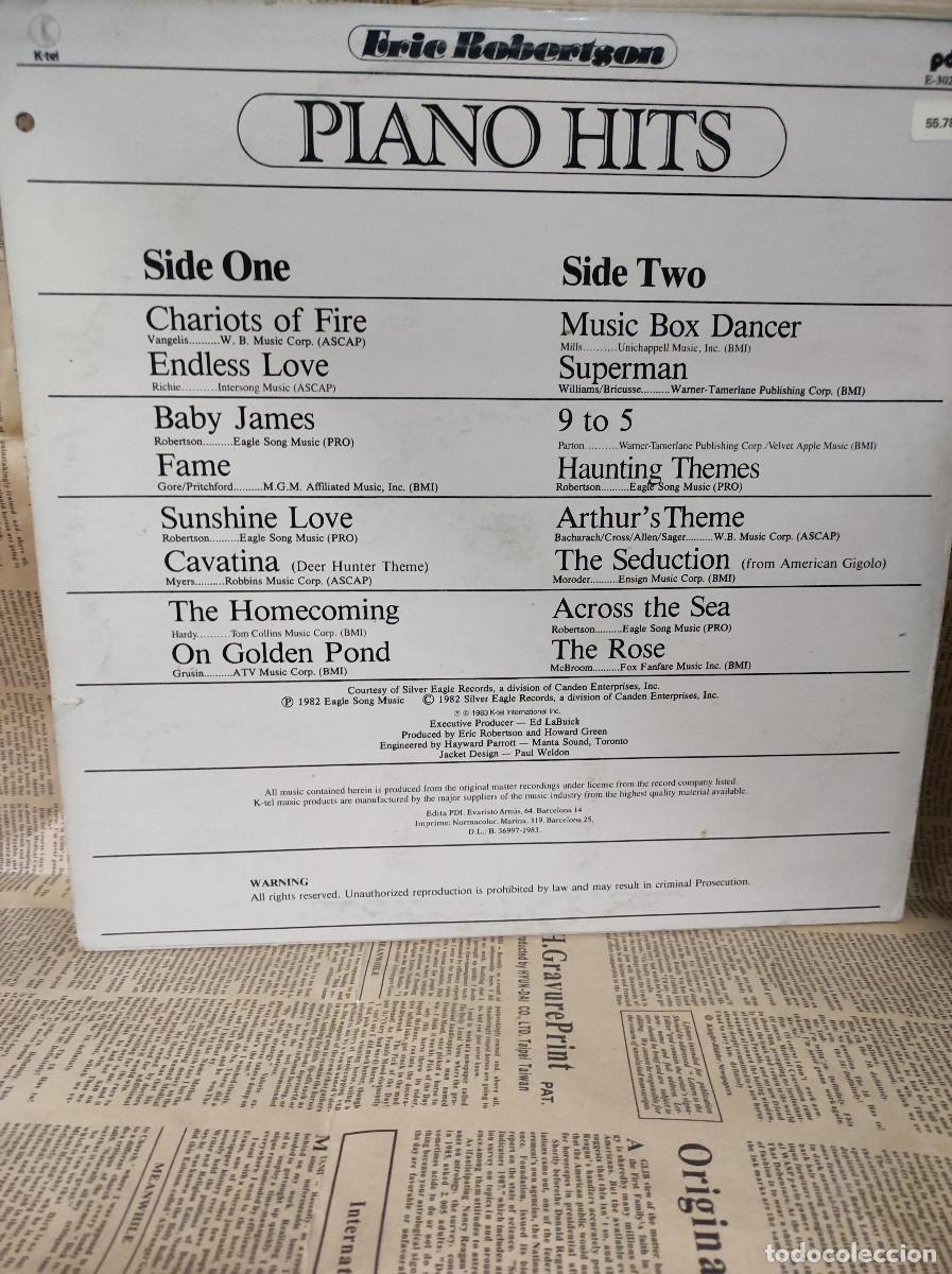 Discos de vinilo: Eric Robertson &ndash; Piano Hits - Foto 2