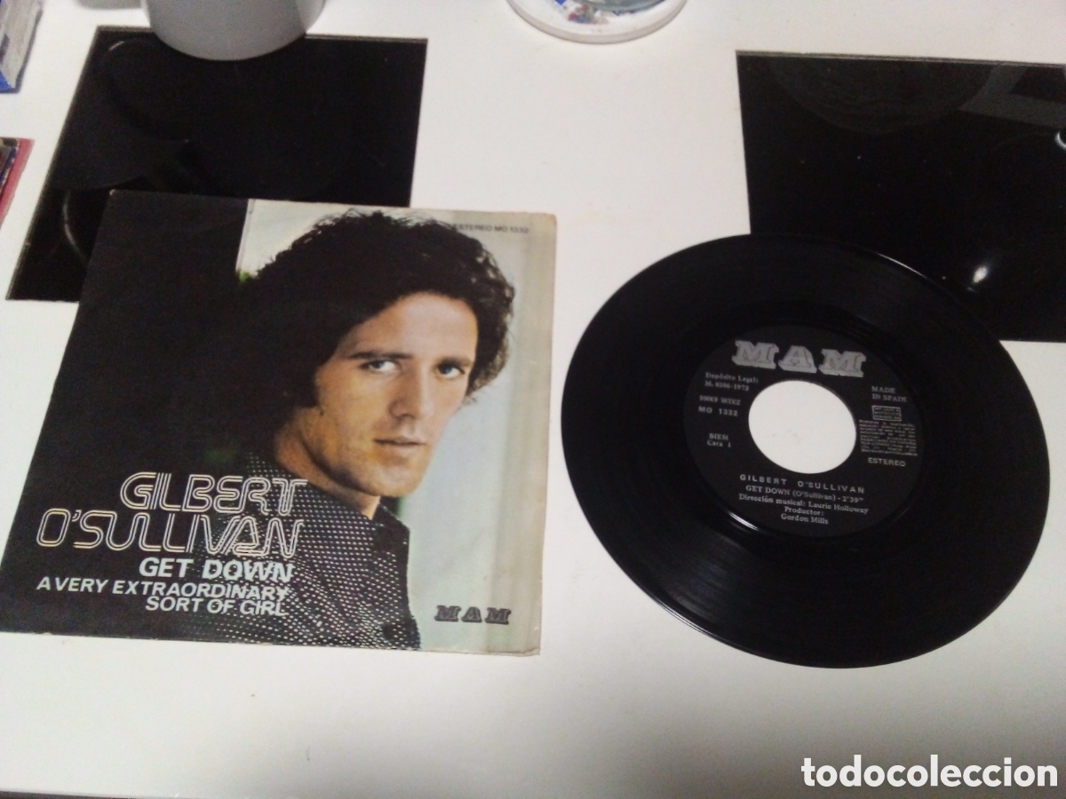 Discos de vinilo: GILBERT OSULLIVAN - GET DOWN - SINGLE - SPAIN - MAM - LE - - Foto 1